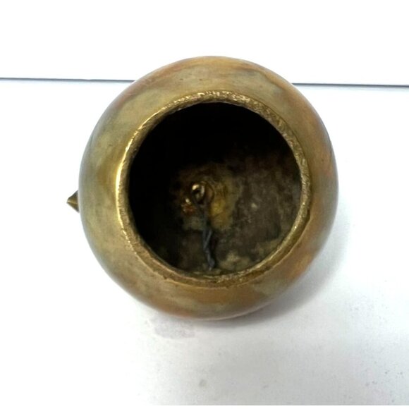 Vintage Solid Brass Apple Bell Teacher’s Desk Paperweight Classroom Decor - Picture 7 of 7